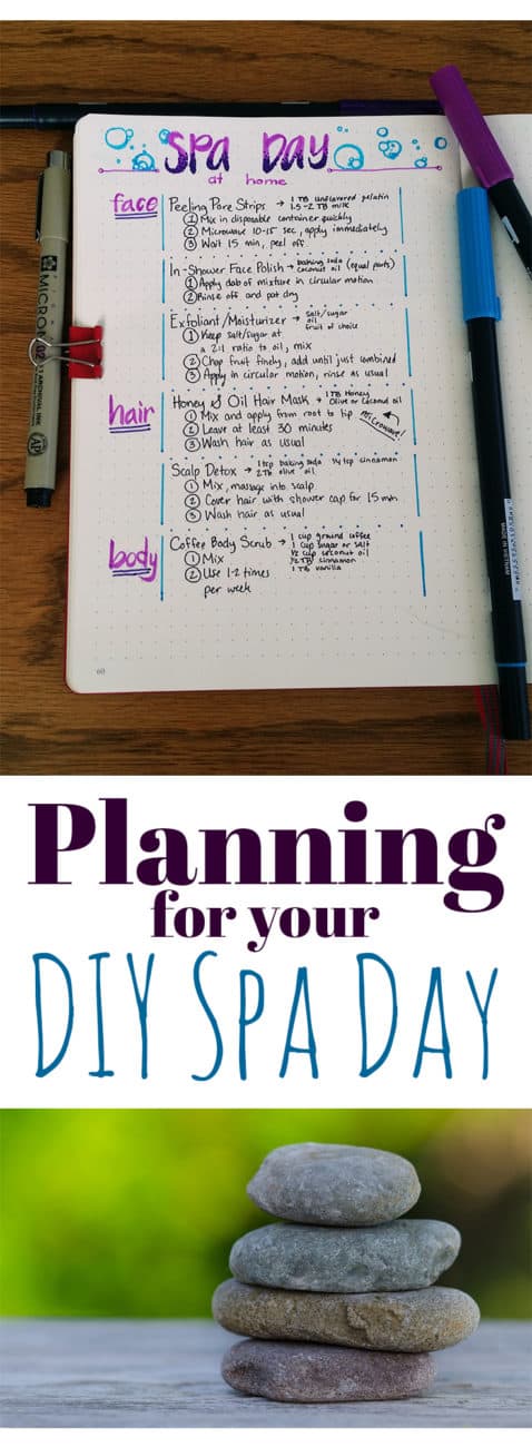 Planning Your DIY Spa Day in Your Bullet Journal