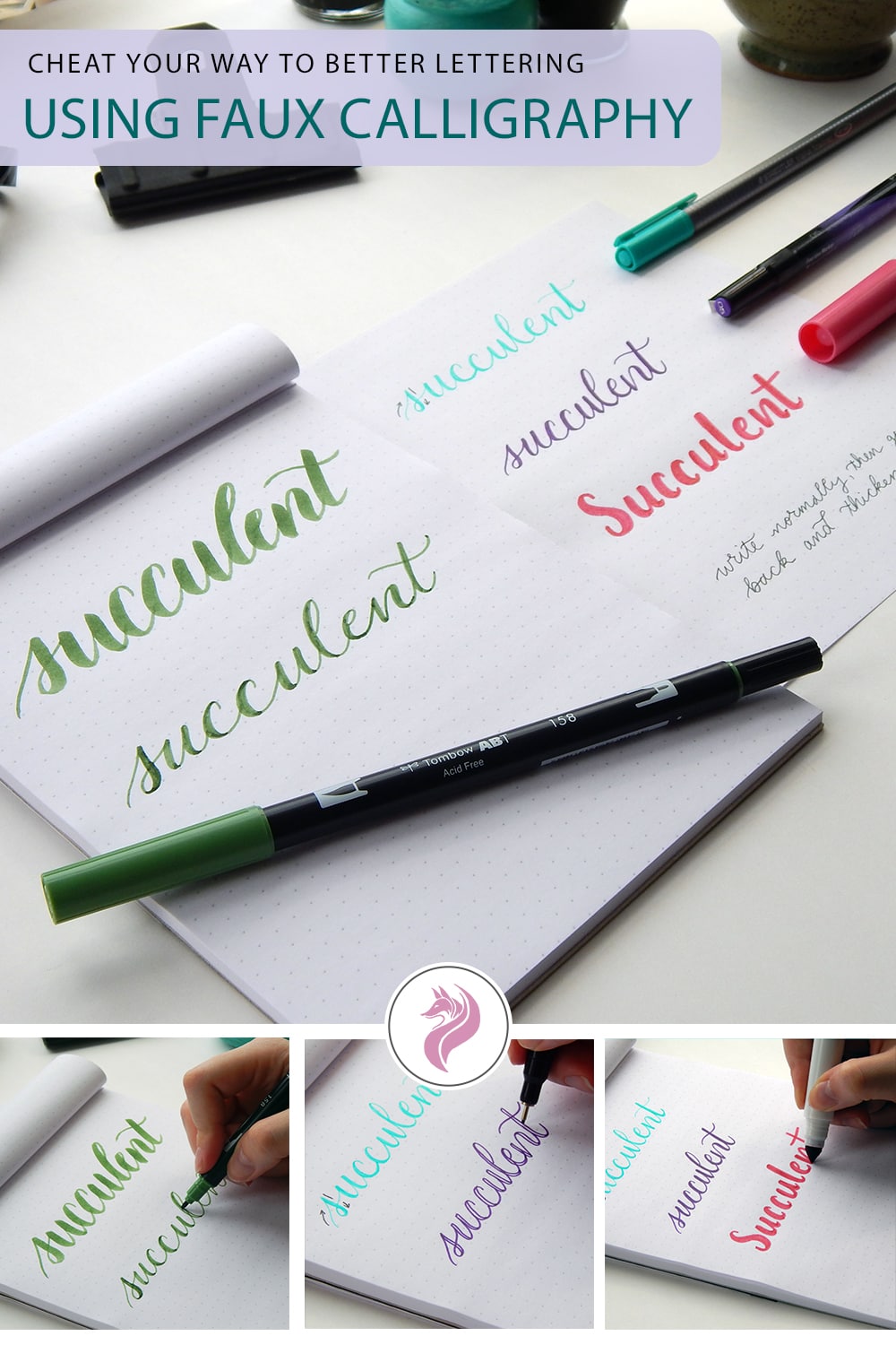 Faux calligraphy  learn how to create gorgeous lettering the easy way