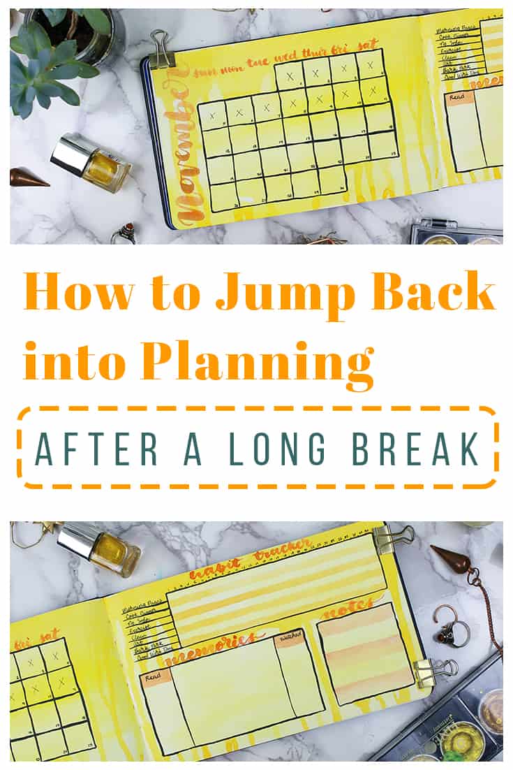 Ever find yourself flying solo without your planner for a long period of time? It starts to feel pretty terrible after a while. But getting back into the planner habit is harder than expected. Here's some tips to help you jump back into planning after a long absence so you can get back on your feet again!