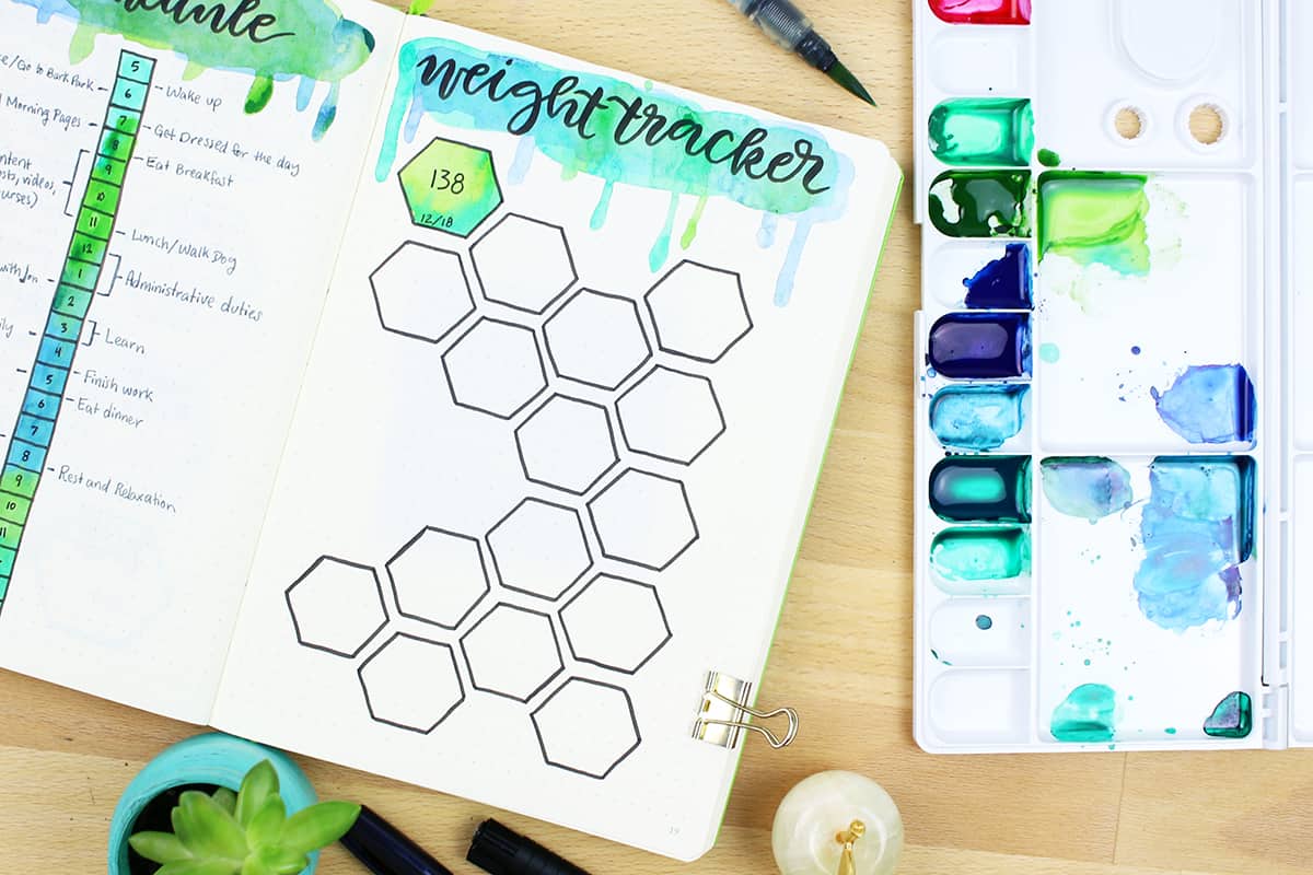 Free Monthly Weight Tracker Printable PDF for your Bullet Journal - Yop &  Tom