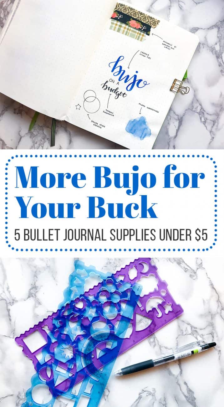 It's easy to get lost in a sea of stationery when you dive into the bullet journal world. There are so many options! But sometimes your budget isn't able to withstand a bunch of fancy pens and accessories. Thankfully, you don't need to have a fat wallet to have an incredible bullet journal. Check out this list of five bullet journal supplies that won't cost an arm and a leg!