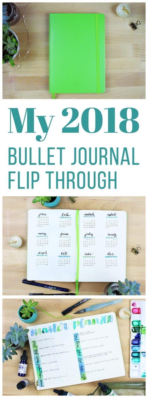 Getting ready for 2018 has been worth every bit of effort, and fun to boot! Now I want to show you my 2018 bullet journal flip through so you can see the whole set up from beginning to end.