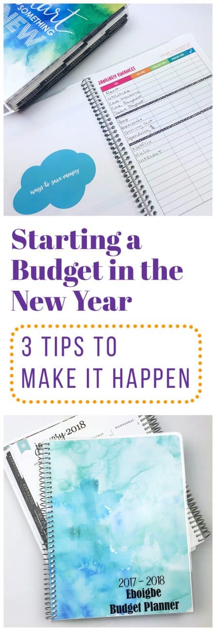 Starting a budget in the new year might sound like a scary notion, but it's not! Getting your budget under control is one of the best things you can do for yourself, and these three tips will help you get started.