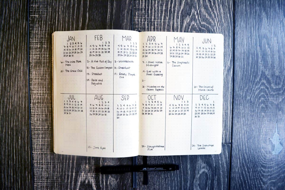 Book Club Calendar LittleCoffeefox