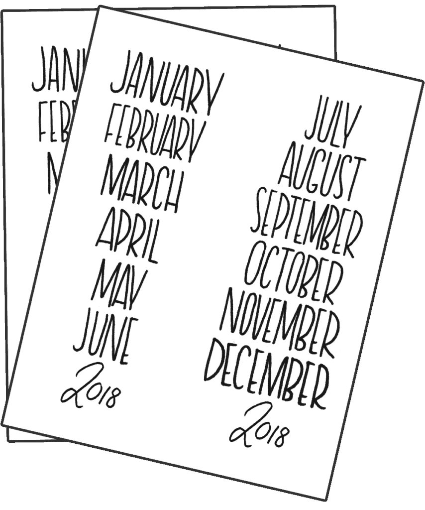 New FREE Bullet Journal Monthly Header Printable!