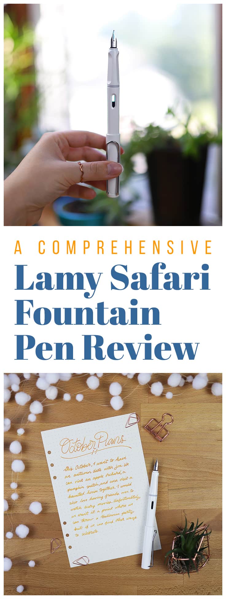 It seems like fountain pens are making a huge comeback for the first time in decades. But there's a problem. Fountain pens can as confusing as they are expensive. There are so many options -- how do you know what type of fountain pen is good for a beginner? This full Lamy Safari fountain pen review dives into the various pros and cons of this affordable fountain pen option. #fountainpen #bulletjournal #journal