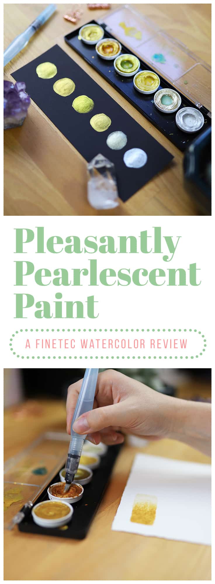 There is nothing quite as lovely as adding golden touches to your work, whether you are lettering, bullet journaling, or painting a masterpiece. And there is no brand that is quite up to that unique challenge as much as Finetec. In this Finetec watercolor review, I dive into what sets this spectacular brand apart and why it is the perfect addition to your artistic kit! #watercolor #bulletjournal #brushlettering #Finetec #Finetecwatercolors #nibcalligraphy #goldwatercolor