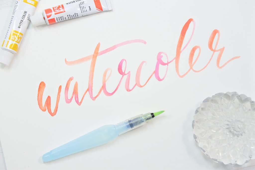 Lettres à l'aquarelle