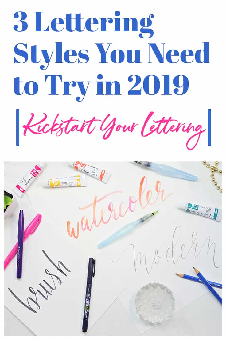 There are so many lettering styles out there. How do you know which style is right for you? Today I'm going to take the mystery out of 3 popular lettering styles and give you the insider tips on how to get started #handlettering #letteringstyles #letteringtips