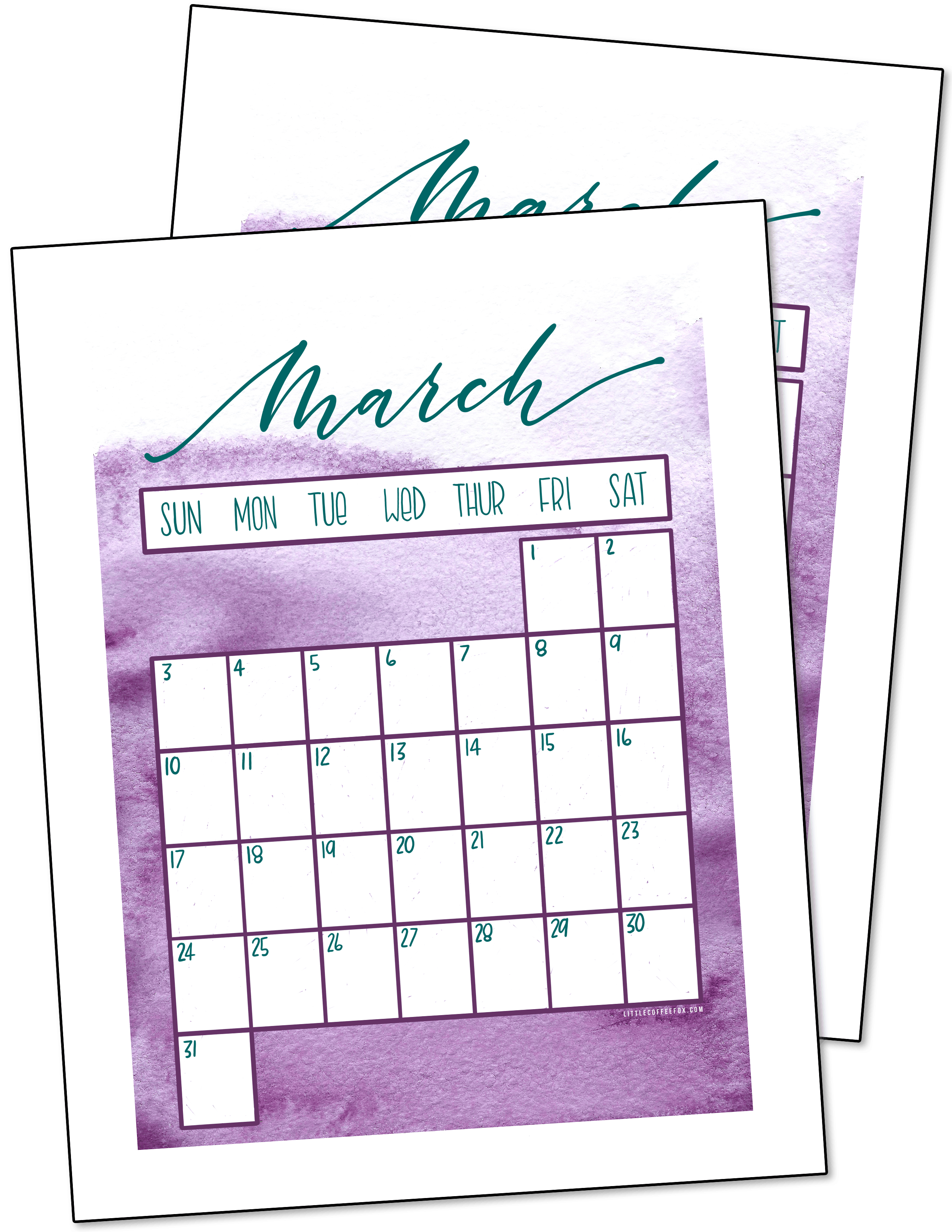 Free March 2019 Calendar Printable for Your Bullet Journal