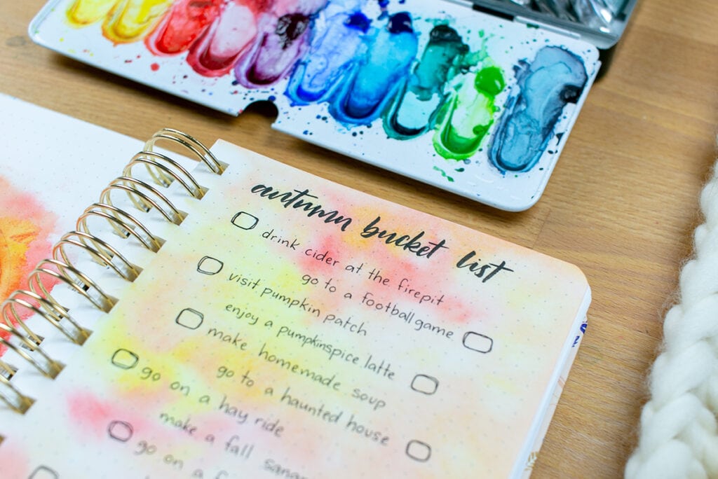 How to Use Watercolors in Your Planner - A Simple Water Brush Pen Tutorial