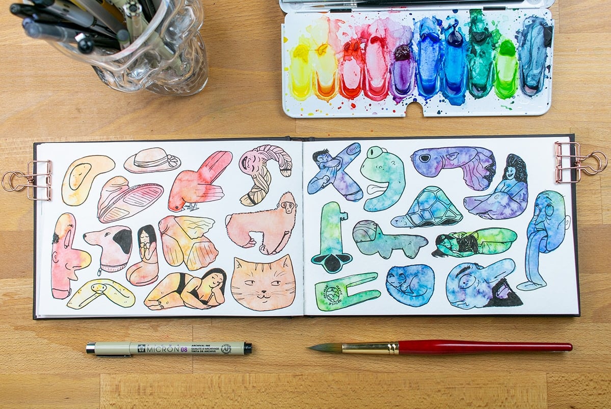 Easy Watercolor Doodles for Beginners: Step-by-Step