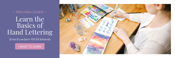 Hand Lettering Course Sign Up