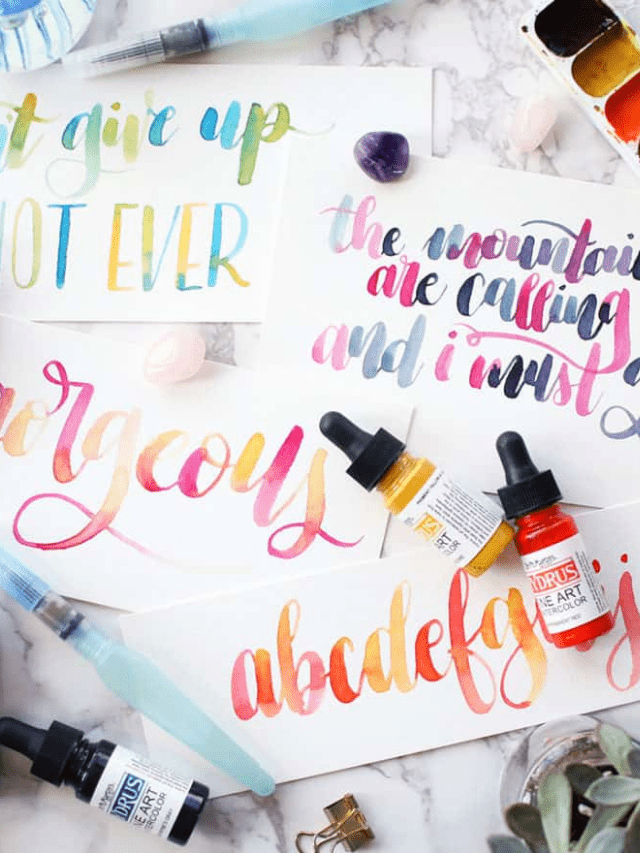 How to Blend Brush Lettering Colors